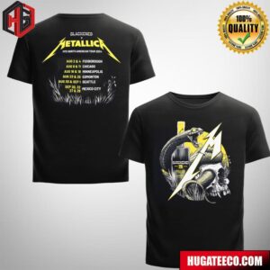 Metallica M72 Blackened Whiskey 2024 North America Tour Merchandise Two Sides T-Shirt