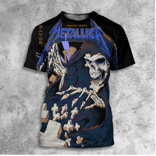 Metallica M72 Chicago M72 North American World Tour With Five Finger Death Punch And ICE NINE KILLS At Soldier Field In Chicago IL On 8 11 2024 All Over Print Shirt