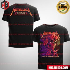 Metallica M72 Foxborough MA Night 1 For The Show At Gillette Stadium On August 2 2024 M72 North America Limited Merchandise Two Sides T-Shirt