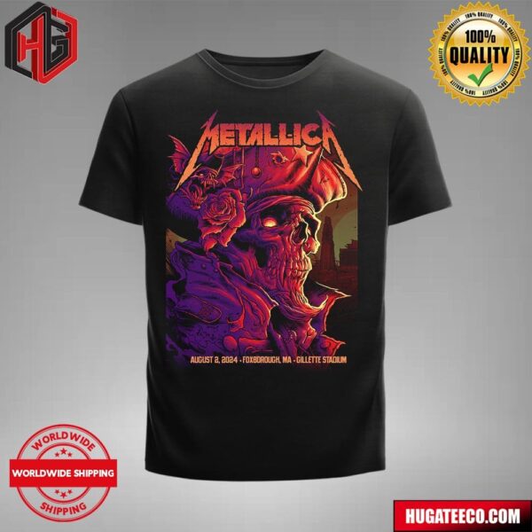 Metallica M72 Foxborough MA Night 1 Limited Edition Merch For The Show At Gillette Stadium On August 2 2024 M72 North America Unisex T-Shirt
