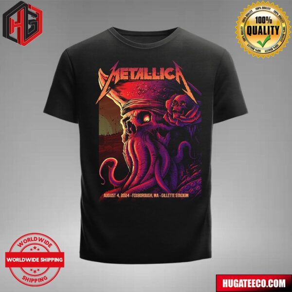 Metallica M72 Foxborough MA Night 2 Limited Edition Merch For The Show At Gillette Stadium On August 4 2024 M72 North America T-Shirt