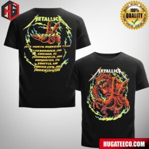 Metallica M72 Tour Edmonton 2024 Pop Up Shop Exclusive Demon M72 North American Tour 2024 Merchandise Two Sides Classic T-Shirt