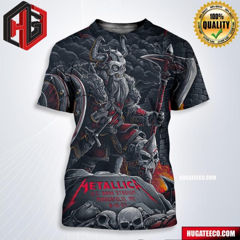 Metallica M72 World Tour Merch For Minneapolis MN At US Bank Stadium With Pantera And Mammowth WVH  M72 North American On 8 16 2024 All Over Print Shirt