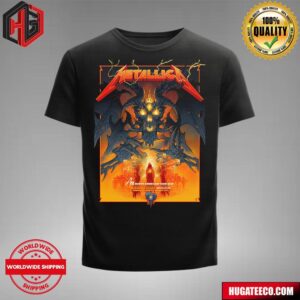 Metallica M72 World Tour Minneapolis Pop Up Shop Merch Poster For Minneapolis MN US On August 16 And 18 M72 North American Tour 2024 Skull Fire Dragon T-Shirt