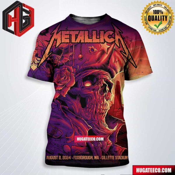 Metallica M72 World Tour North America In Foxborough MA At Gillette Stadium And The Guys From Pantera And Mammoth WVH On August 2 2024 Merch All Over Print Shirt