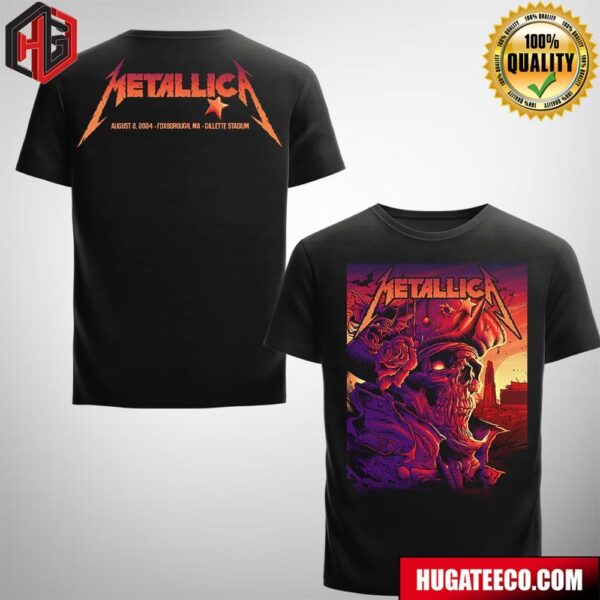 Metallica M72 World Tour North America In Foxborough MA At Gillette Stadium And The Guys From Pantera And Mammoth WVH On August 2 2024 Merch Two Sides T-Shirt