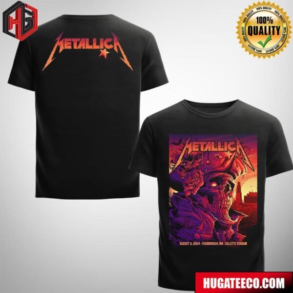 Metallica M72 World Tour North America In Foxborough MA At Gillette Stadium And The Guys From Pantera And Mammoth WVH On August 2 2024 Merchandise Two Sides T-Shirt