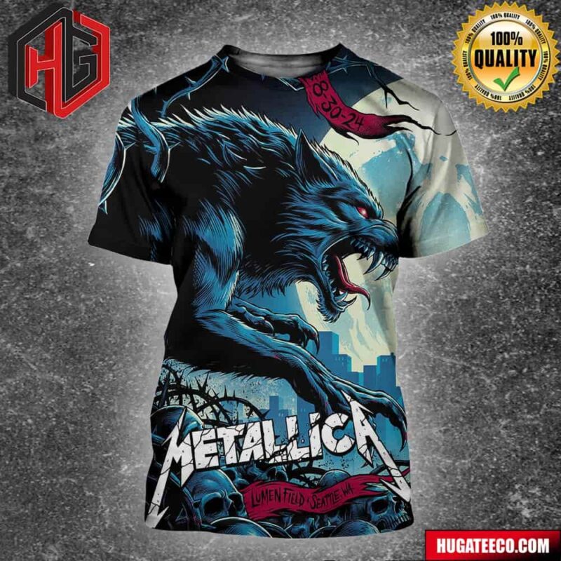 Metallica Merch M72 Seattle In The Pacific Northwest For Final US No Repeat Weekend of 2024 Lumen Field Seattle WA On 8 30 2024 All Over Pritn Shirt