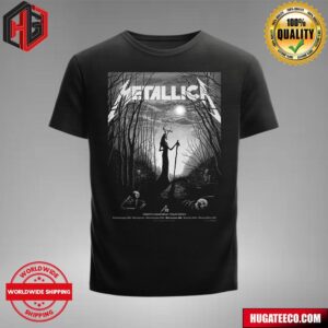 Metallica Merchandise Pop-Up Shop Poster For Edmonton AB On August 22M72 North American Tour 2024 Unisex T-Shirt