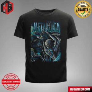 Metallica Pop-Up Shop Second Night Merch Poster In M72 Edmonton Alberta At Commonwealth Stadium On 25 August 2024 North America Tour No Repeat Weekend Unisex T-Shirt