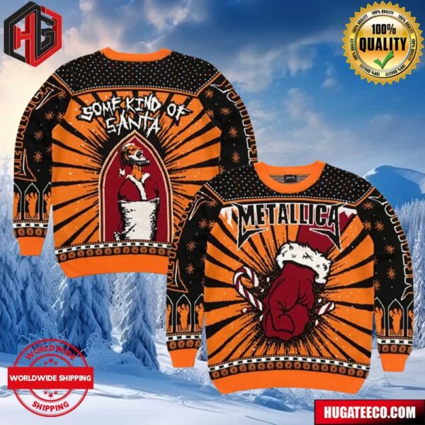 Metallica Some Kind Of Santa Xmas Christmas Merch Ugly Christmas Sweater