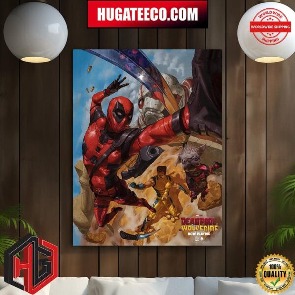 New Version Poster For Deadpool And Wolverine Now Playing Home Decor Poster Canvas