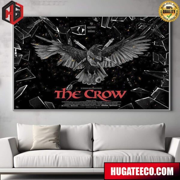 Newest 30th Anniversary Print For The Atmospheric Gothic Action Love Story The Crow Home Decor Poster Canvas