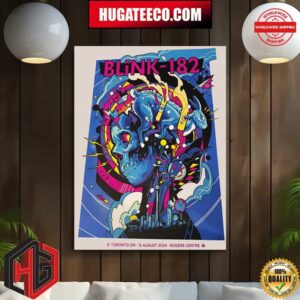 Official Blink-182 Poster For Today’s Show 15 August 2024 At The Rogers Center In Toronto ON Canada Home Decor Poster Canvas