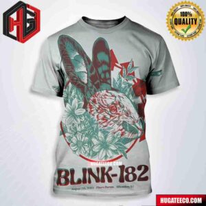 Official Blink-182 Poster For Today’s Show July 8 2024 At Fiserv Forum In Milwaukee Wi All Over Print Shirt