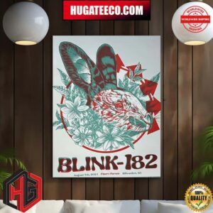 Official Blink-182 Poster For Today’s Show July 8 2024 At Fiserv Forum In Milwaukee Wi Home Decor Poster Canvas