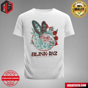 Official Blink-182 Poster For Today’s Show July 8 2024 At Fiserv Forum In Milwaukee Wi T-Shirt