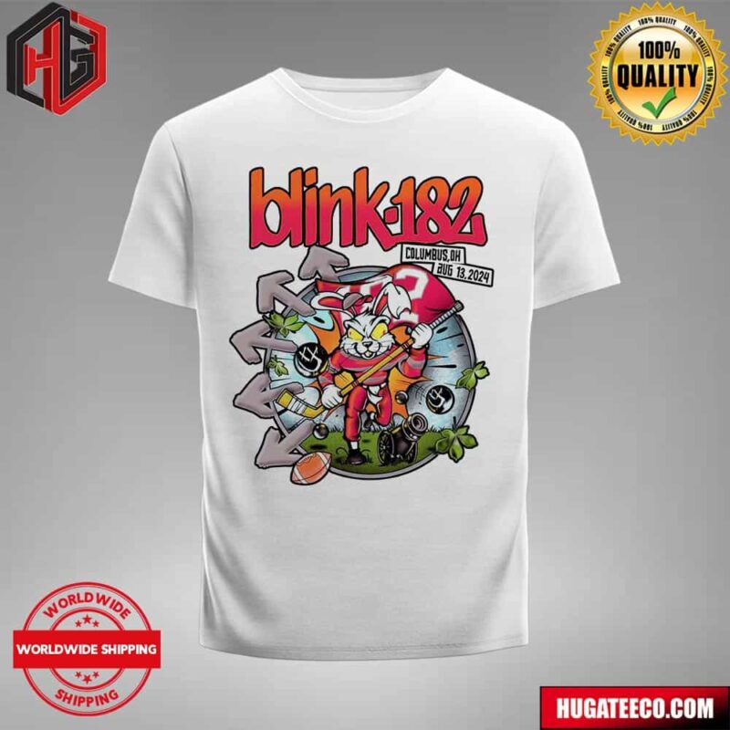 Official Blink-182 Shirt For Today’s Show August 13 2024 At The Schottenstein Center In Columbus OH Merch T-Shirt