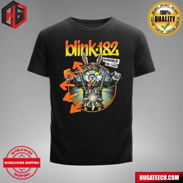 Official Blink-182 Shirt For Today’s Show July 8 2024 At Fiserv Forum In Milwaukee Wi T-Shirt