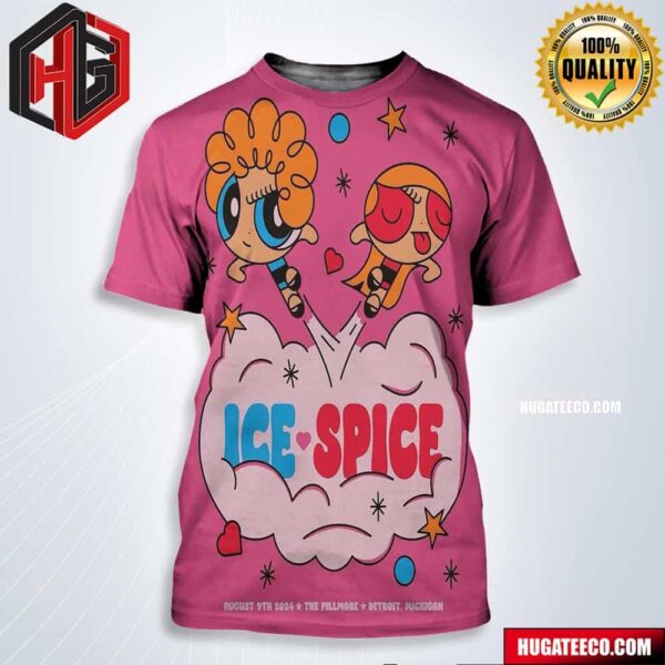 Ice Spice Perfect Concert Vip Poster For Show On August 9th 2024 At The Fillmore In Detroit Michigan All Over Print Shirt