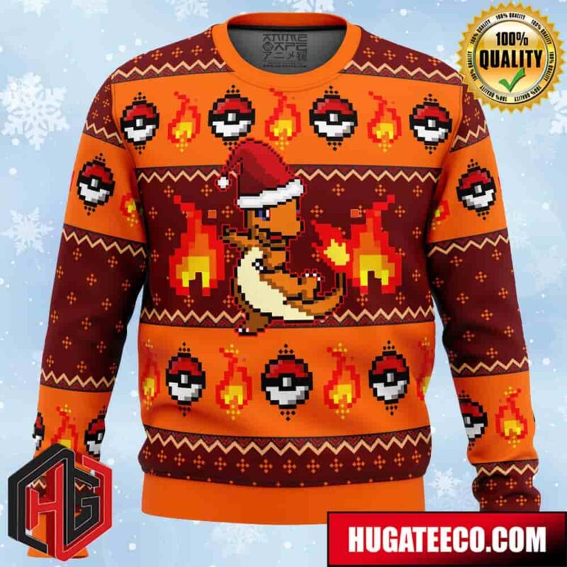 Pokemon Charmander Anime Ape Chirstmas Gifts 2024 Xmas For Family And Friends Ugly Sweater