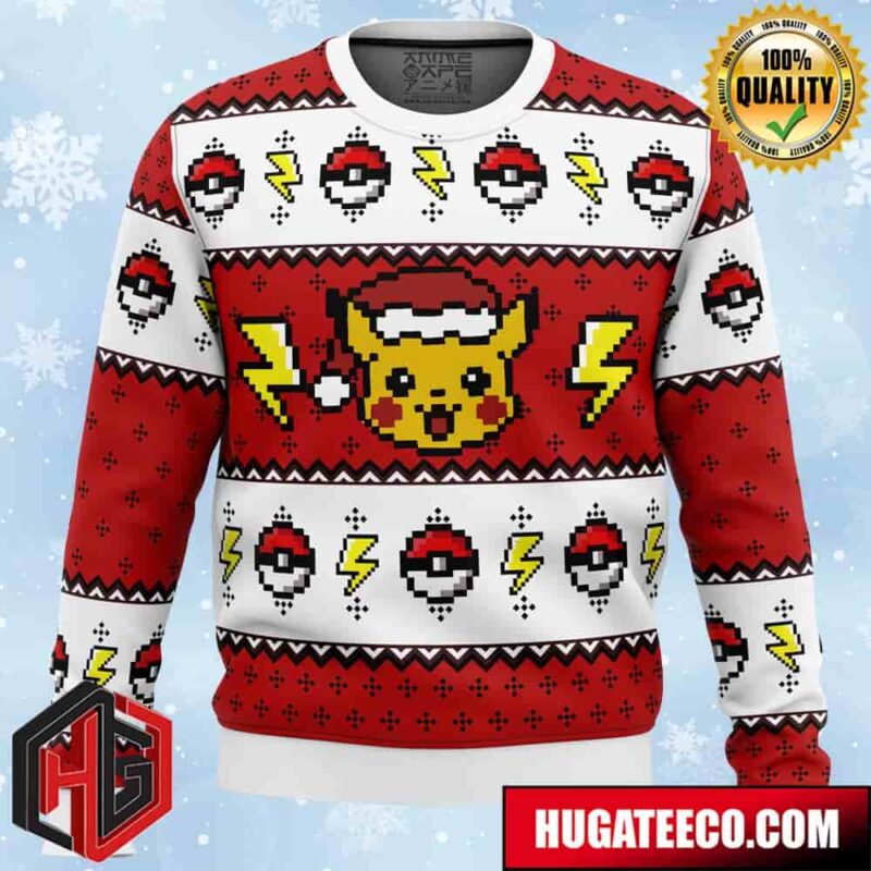 Pokemon Pikachu Anime Ape Chirstmas Gifts 2024 Xmas For Family And Friends Ugly Sweater