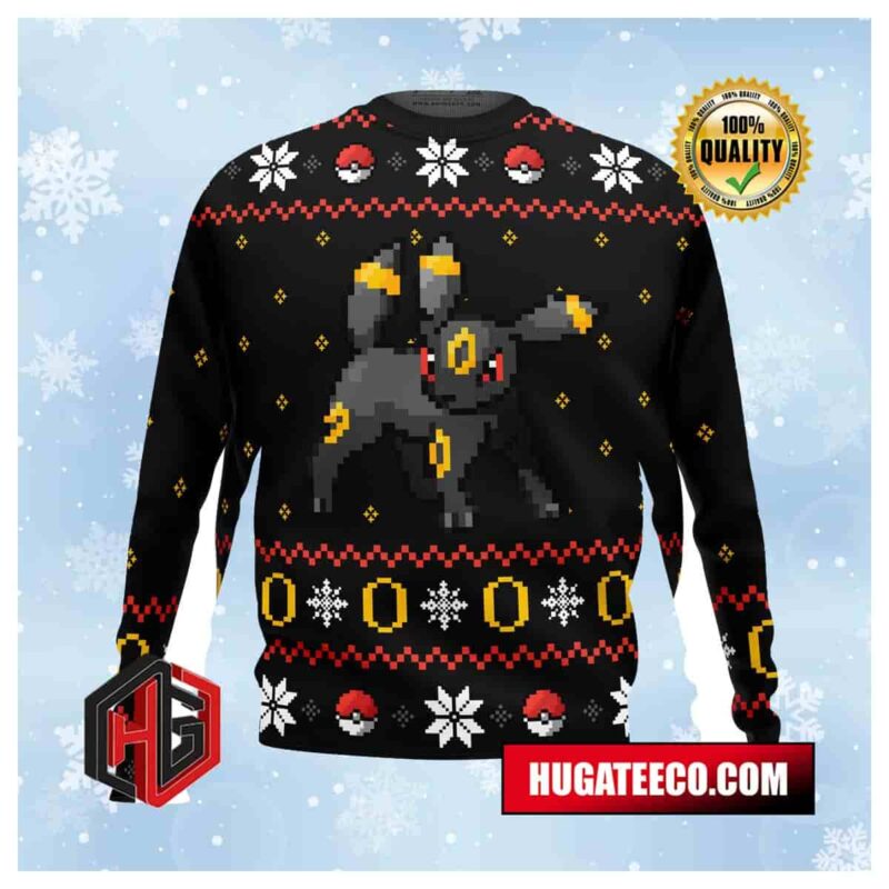 Pokemon Ring of Umbreon Anime Ape Chirstmas Gifts 2024 Xmas For Family And Friends Ugly Sweater
