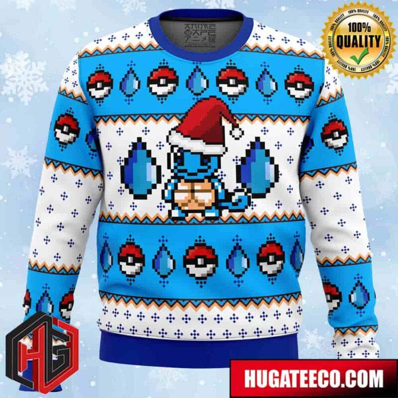 Pokemon Squirtle Anime Ape Chirstmas Gifts 2024 Xmas For Family And Friends Ugly Sweater