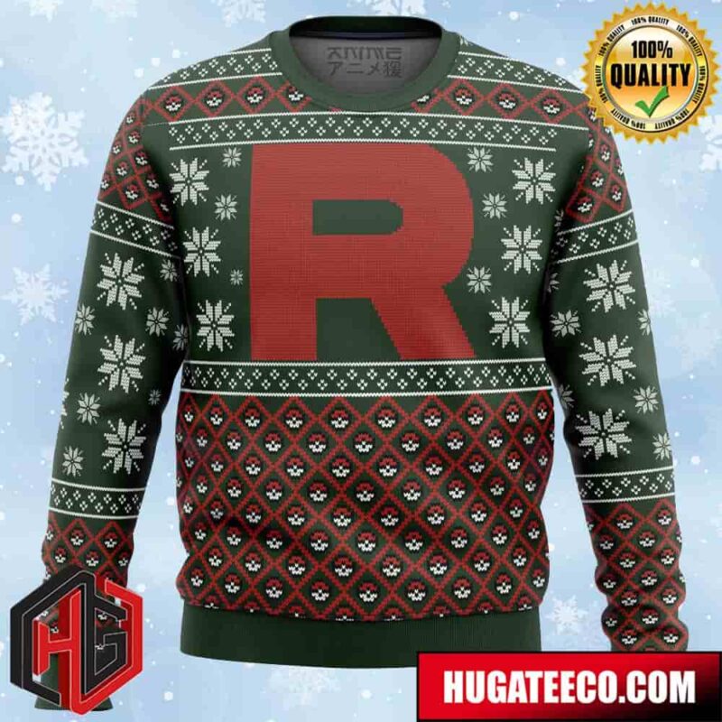 Pokemon Team Rocket Anime Ape Chirstmas Gifts 2024 Xmas For Family And Friends Ugly Sweater