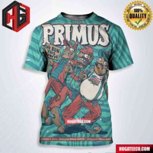 Primus Concer Poster For Show Cuyahoga Falls Ohio At Blossom Music Center On August 5 2024 All Over Print Shirt