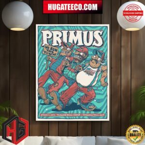 Primus Concer Poster For Show Cuyahoga Falls Ohio At Blossom Music Center On August 5 2024 Home Decor Poster Canvas