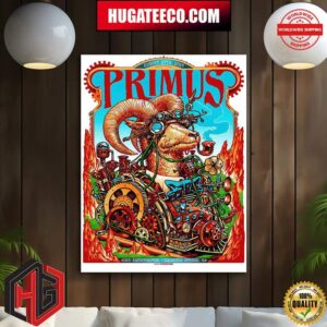 Primus Poster For Show In Colorado Springs Co At Ford Amphitheater On August 24th 2024 Home Decor Poster Canvas