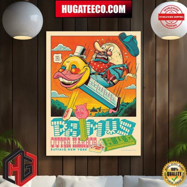 Primus Poster For Tonight’s Ninth 2024 Show In Buffalo Ny At Outer Harbor Home Decor Poster Canvas