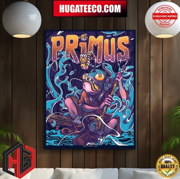 Primus Tour Merch Poster For Show In Big Flats Ny Home Decor Poster Canvas