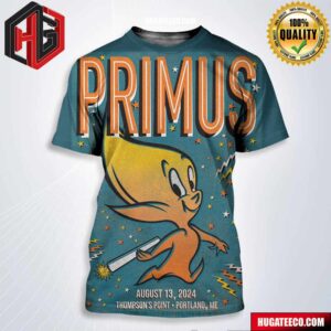 Primus Tour Merch Poster For Show In Portland Me At Thompson’s Point On August 13 2024 All Over Print Shirt