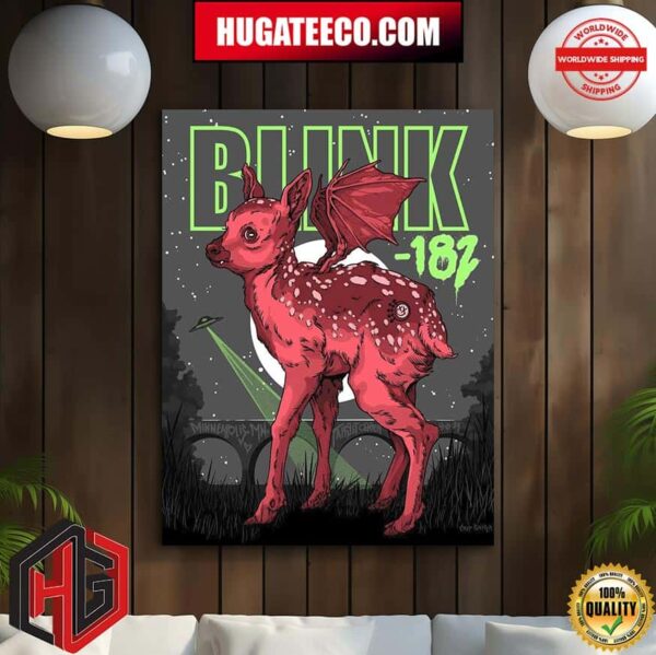 Prints Of Blink-182?s Minneapolis Show August 7 2024 Home Decor Poster Canvas