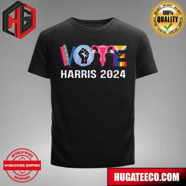Retro Vote Harris 2024 Women Rights Kamala Harris T-Shirt