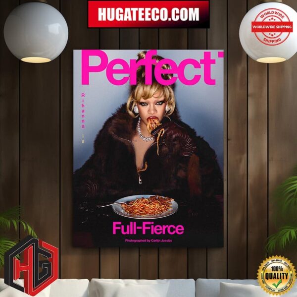 Rihanna Is Perfect Full-Fierce Photographed By Carlijn Jacobs Home Decor Poster Canvas