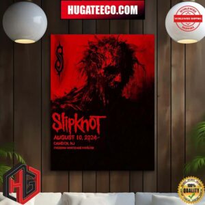 Slipknot 25th Anniversary Collection 2024 Tour In Camden Nj At Freedom Mortgage Pavilion On August 10 Merch Home Decor Poster Canvas