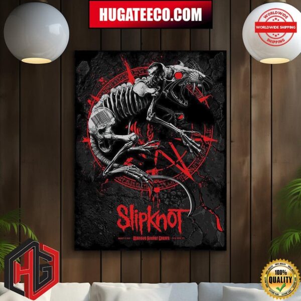 Slipknot Performance In New York Ny At Madison Square Garden On August 12 2024 Home Decor Poster Canvas