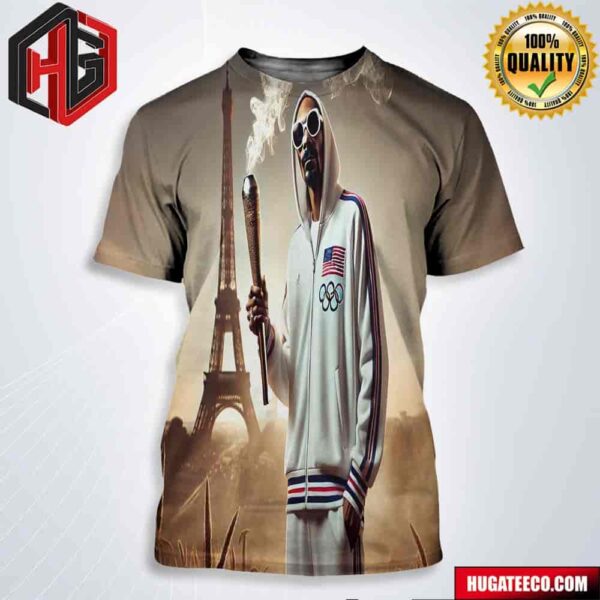 Snoop Dogg At The Olympics Paris 2024 All Over Print Shirt