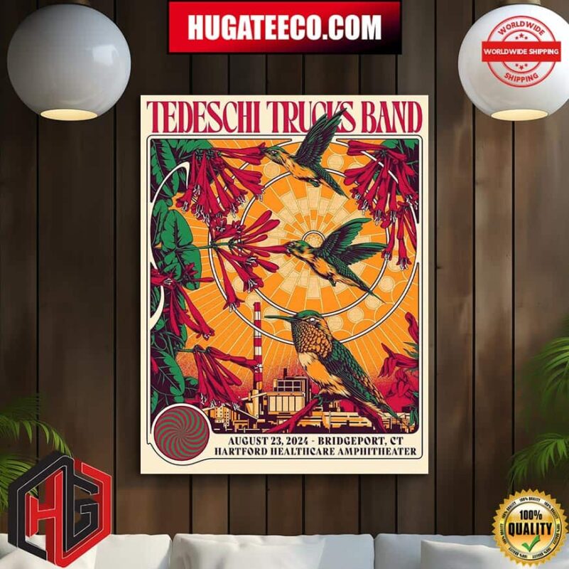 Tadeschi Trucks Band Merch Poster For Bridgeport Ct At Hartford Healthcare Amphiteater On August 23 2024 Home Decor Poster Canvas
