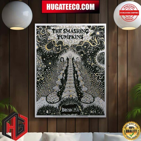 The Smashing Pumpkins Concert Merch Poster By Daria Hlazatova For Boston Ma On August 7 2024 Home Decor Poster Canvas