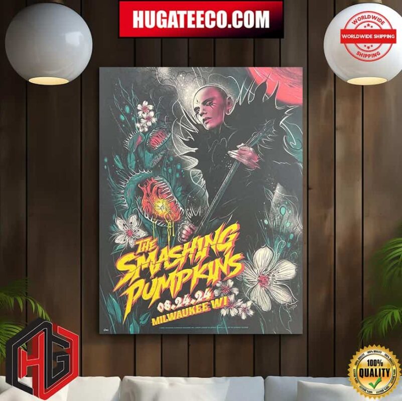 The Smashing Pumpkins Concert Poster For Milwaukee Wi On August 24 2024 Poster Canvas