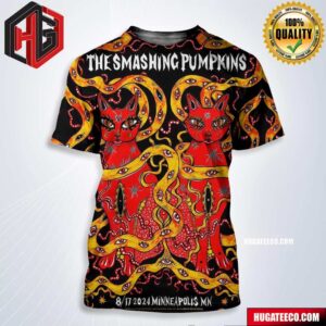 The Smashing Pumpkins Merch Poster For Show In Minneapolis Mn On 8 17 2024 All Over Print Shirt