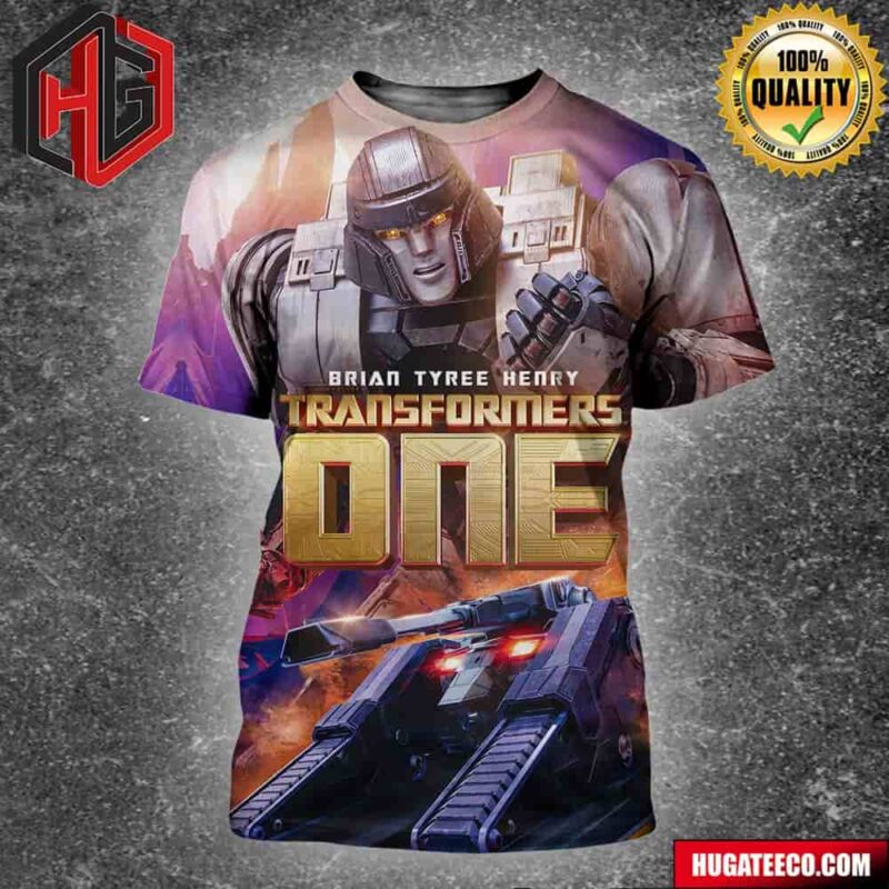 Transformers One Megatron Brian Tyree Henry Time To Punch In Only In Theatres Coming Soon All Over Print Shirt