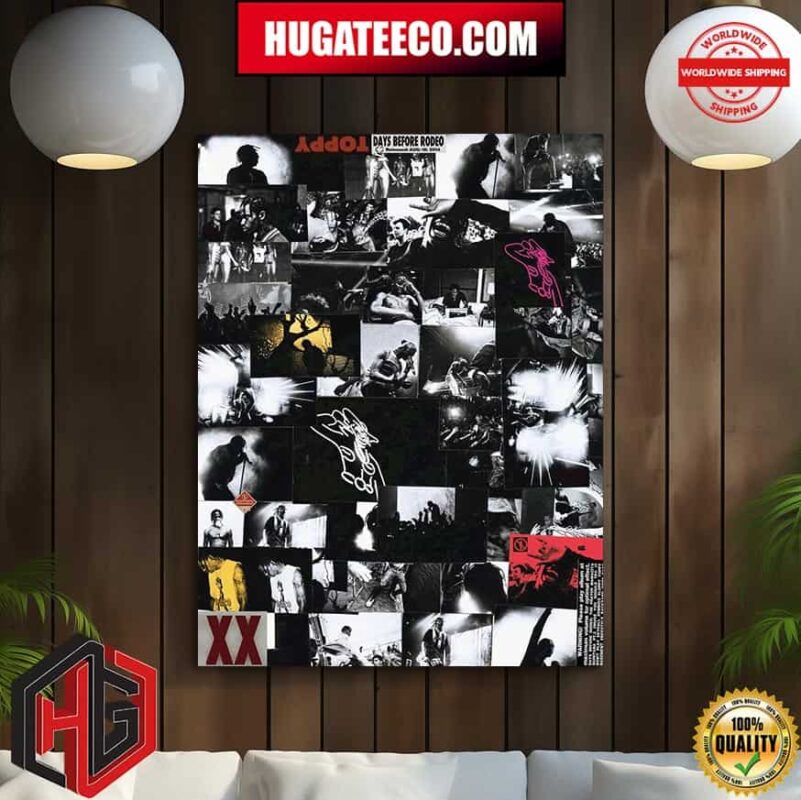Travis Scott Merchandise Poster 3 For Days Before Rodeo 10 Years Released Aug 18 2014 Poster Canvas