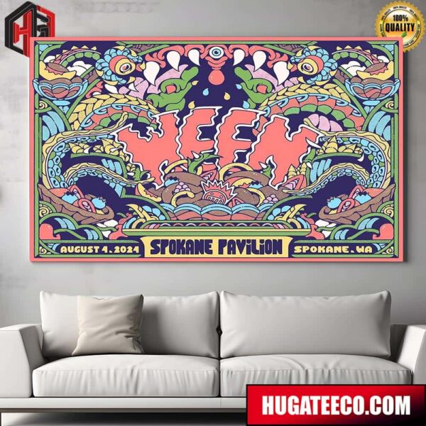 Ween Is In Spokane Pavilion Spokane WA On August 4 2024 Poster Canvas