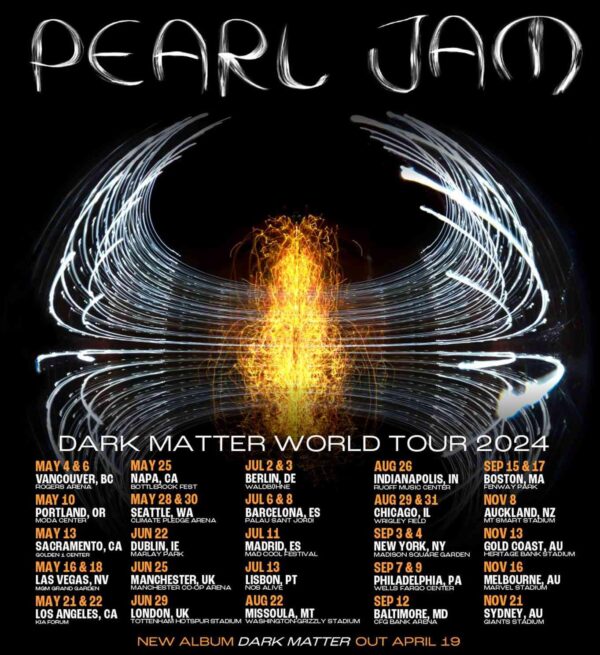 Pearl Jam Dark Matter Tour September 79, 2024 Philadelphia Wells