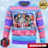 An Apple A Day Can Keep Santa Away If You Throw It Hard Enough My Little Monster Anime Ape Chirstmas Gifts 2024 Xmas For Family And Friends Ugly Sweater